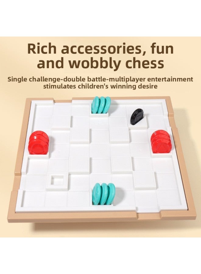 Little Egg Shaking Chess Yao Yao Chess Children's Logical Thinking Parent-Child Interactive Desktop Game Two-Player Battle Puzzle Chess-Color:Shaking Chess [English]] - Image 4