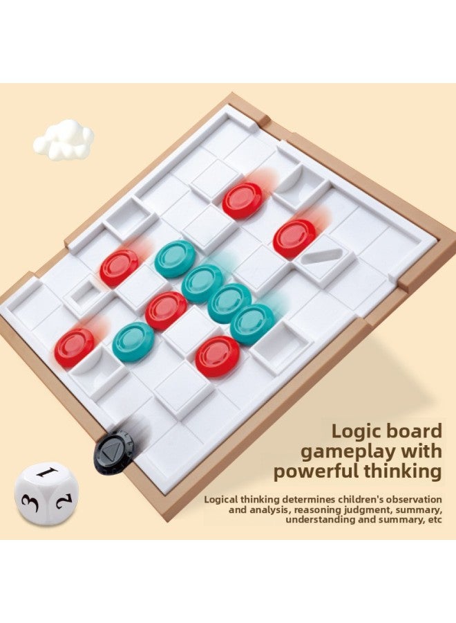 Little Egg Shaking Chess Yao Yao Chess Children's Logical Thinking Parent-Child Interactive Desktop Game Two-Player Battle Puzzle Chess-Color:Shaking Chess [English]] - Image 3