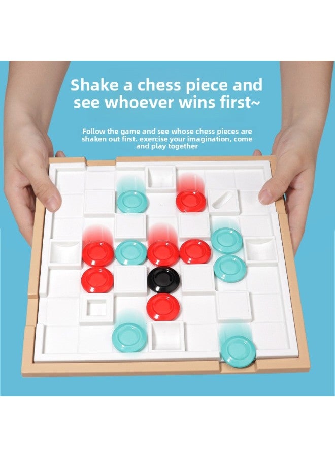 Little Egg Shaking Chess Yao Yao Chess Children's Logical Thinking Parent-Child Interactive Desktop Game Two-Player Battle Puzzle Chess-Color:Shaking Chess [English]] - Image 5