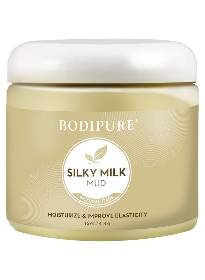بودي بيور قناع الطين الحليبي الحريري للجسم - غني ببروتينات الحليب الأساسية والفيتامينات - علاج طيني عالي الجودة لترطيب البشرة الجافة وإعادة ترطيبها، 16 أونصة - Image 1