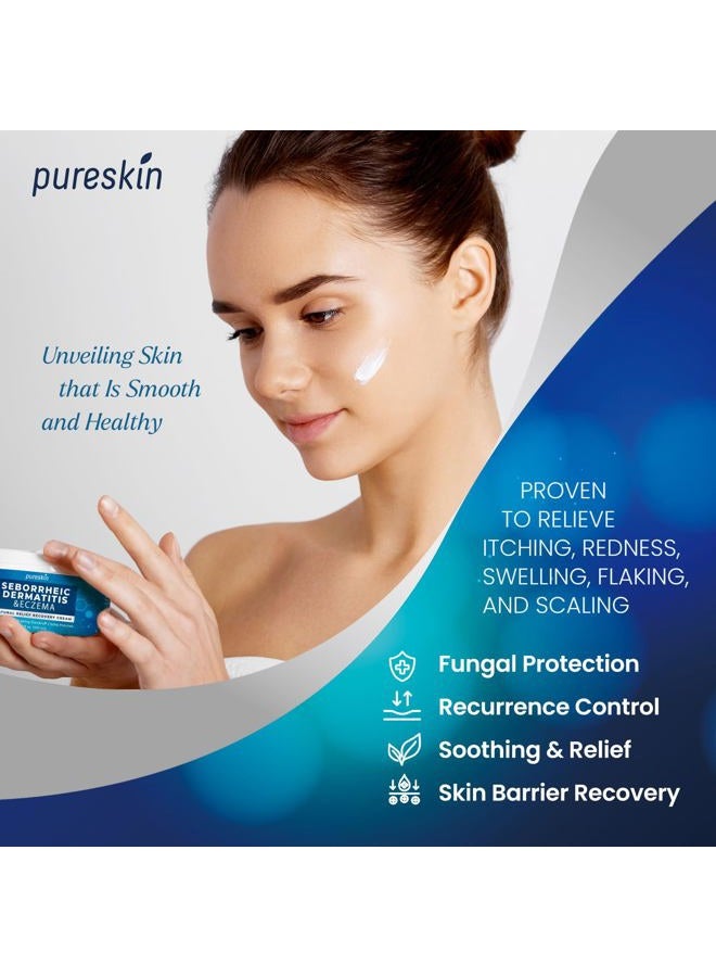 PureSkin كريم التهاب الجلد الدهني كيتوكونازول: علاج الصدفية والإكزيما - تخفيف إضافي للجلد المتقشر والمتهيج 3.4 أونصة - Image 5