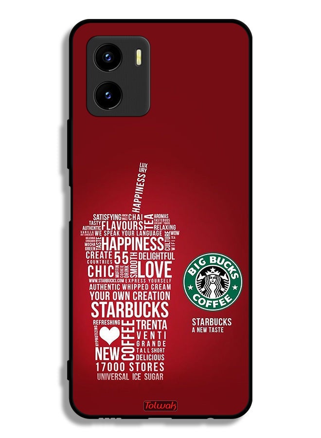Tolwak Vivo Y15s Protective Case Cover Coffee Sticker  - Image 2