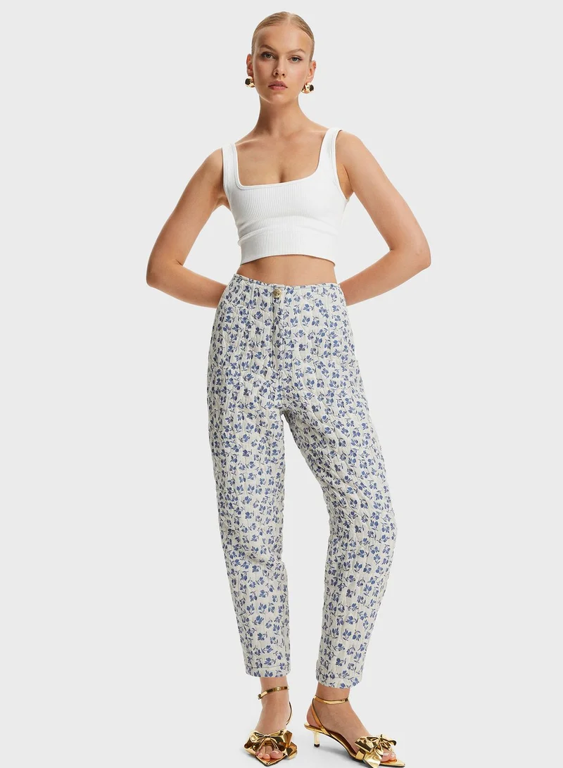 Nocturne Printed High Waist Pants