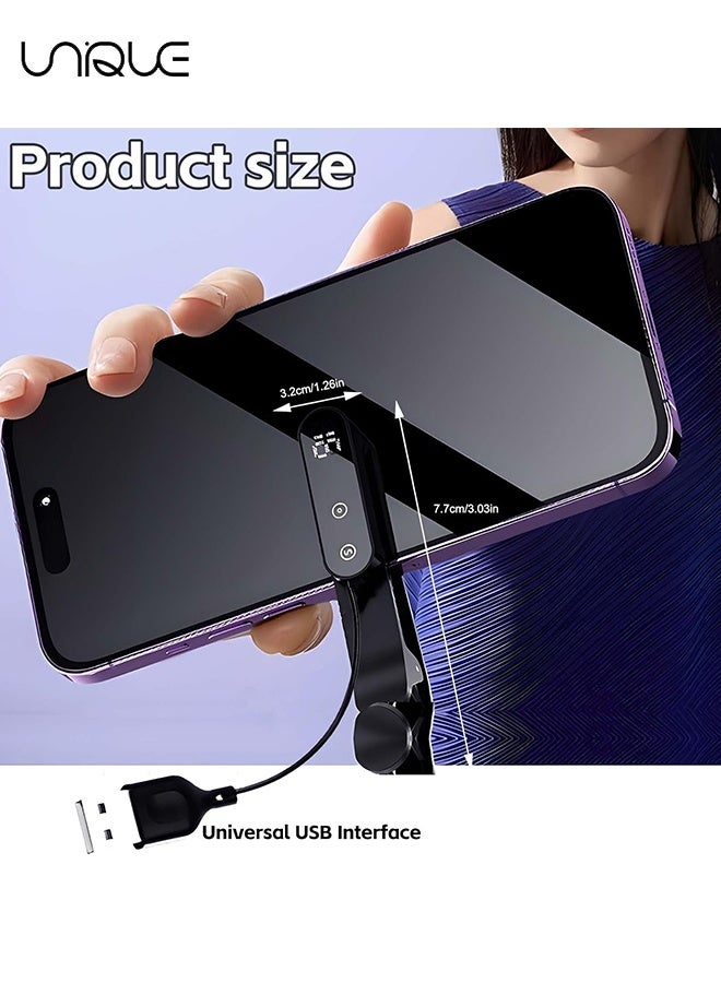 Unique Auto Clicker for Smart Phone - with Digital Display - Phone Screen Adjustable Speed Auto Tapper for iPhone iPad Apps, Fast Click Screen Tappers for TIK Tok, Game, Live Broadcasts Likes, Physical Clicker - Universal USB Interface - Black - Image 2