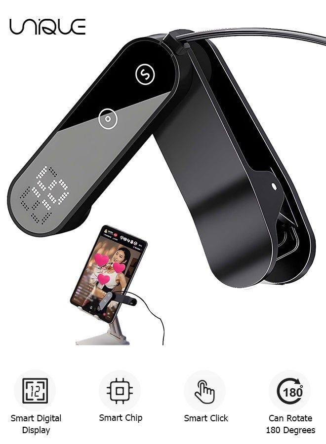 Unique Auto Clicker for Smart Phone - with Digital Display - Phone Screen Adjustable Speed Auto Tapper for iPhone iPad Apps, Fast Click Screen Tappers for TIK Tok, Game, Live Broadcasts Likes, Physical Clicker - Universal USB Interface - Black - Image 1