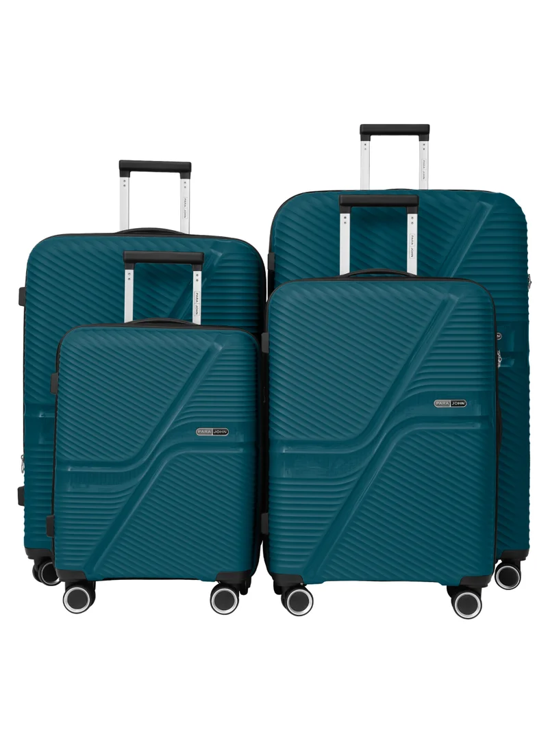 PARAJOHN Parajohn Urban Voyage PVC 4-Piece Luggage Set With 8 Spinner Wheels