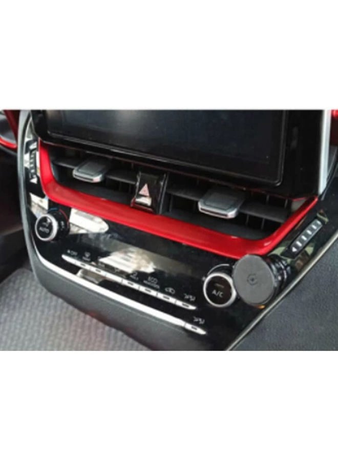 BOYUER for Toyota Corolla 2020 2021 2022 2023 2024 11PCS ABS Interior Full Accessories Center Console Gear Box Cover Trim Steering Wheel Trims Decoration Stickers(Wine red) - Image 3