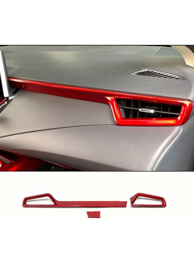 BOYUER for Toyota Corolla 2020 2021 2022 2023 2024 11PCS ABS Interior Full Accessories Center Console Gear Box Cover Trim Steering Wheel Trims Decoration Stickers(Wine red) - Image 4