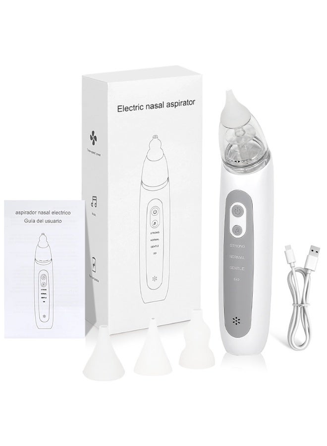 YQINU Nasal Aspirator for Baby Electric Baby Nose Sucker Automatic Nose Cleaner with 3 Silicone Tips Adjustable Suction Level and Music Soothing Function - Image 5