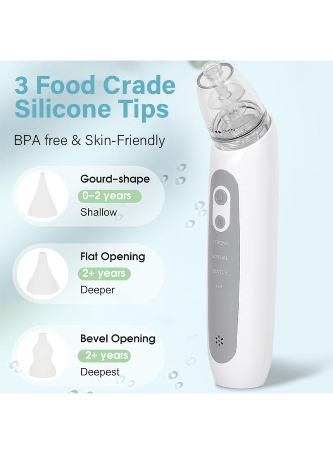 YQINU Nasal Aspirator for Baby Electric Baby Nose Sucker Automatic Nose Cleaner with 3 Silicone Tips Adjustable Suction Level and Music Soothing Function - Image 4