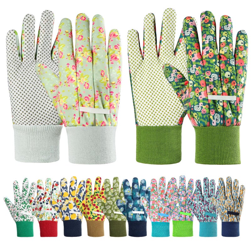 Ainiv Floral Gardening Gloves for Women/Ladies, 2 Pairs Non-Slip Grip Garden Work Gloves, Comfortable Thorn Proof Garden Gloves for Farm, Yard, Pruning, Outdoor Multi-Purpose(Universal Size) - Image 1