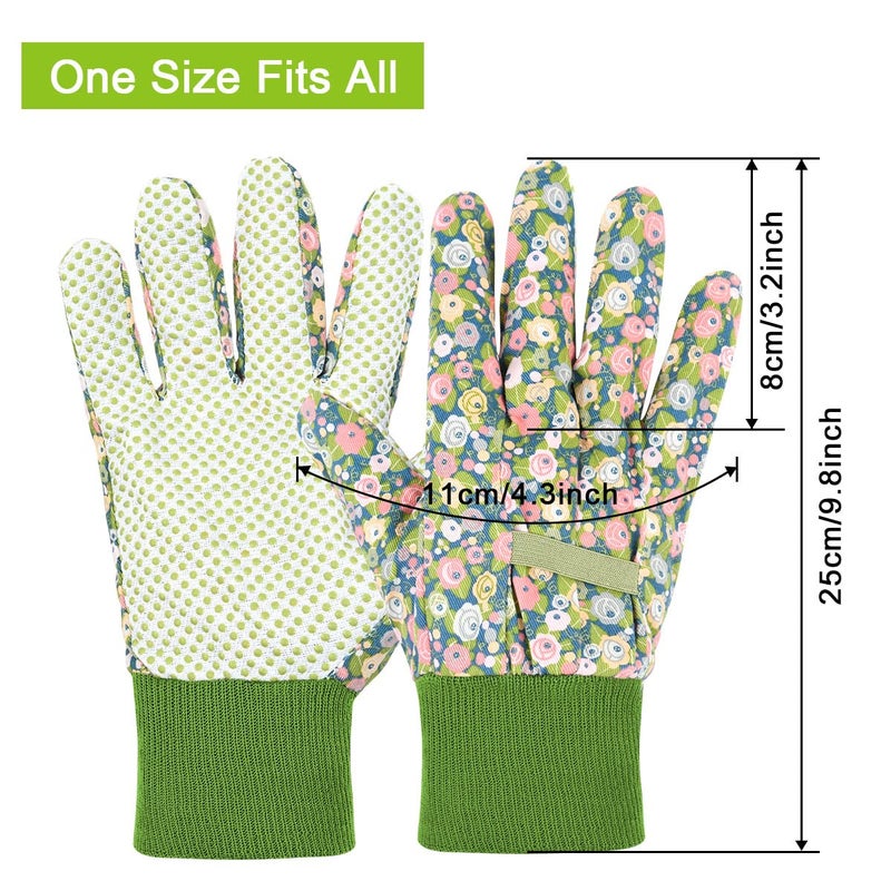 Ainiv Floral Gardening Gloves for Women/Ladies, 2 Pairs Non-Slip Grip Garden Work Gloves, Comfortable Thorn Proof Garden Gloves for Farm, Yard, Pruning, Outdoor Multi-Purpose(Universal Size) - Image 2
