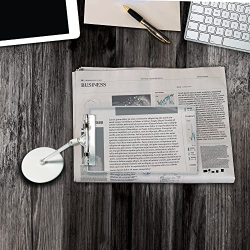 SADIKALO Magnifying Glass Sheet -2 Sets Full Page Magnifier for Reading with Stand Large Flexible Hands-Free Magnifying for Low Vision Elderly, Seniors,Book, Close, Crafts, Sewing, 7x5 inch, 3X - Image 4