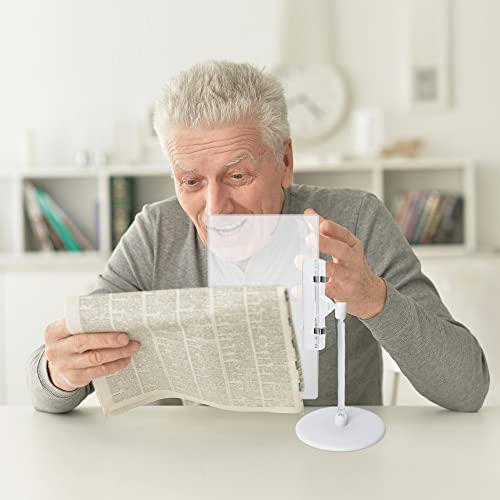 SADIKALO Magnifying Glass Sheet -2 Sets Full Page Magnifier for Reading with Stand Large Flexible Hands-Free Magnifying for Low Vision Elderly, Seniors,Book, Close, Crafts, Sewing, 7x5 inch, 3X - Image 5