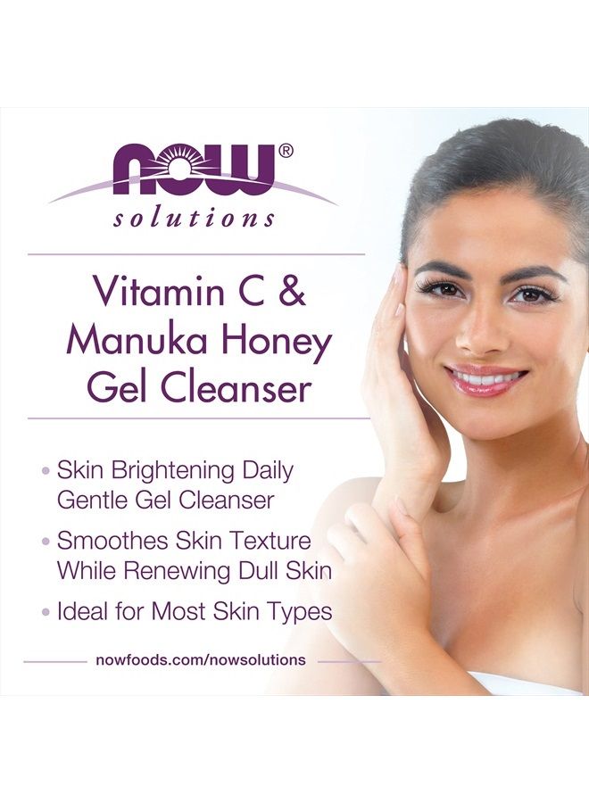 Solutions, Vitamin C and Manuka Honey Gel Cleanser, Brightening System, Promotes Healthy-Looking Skin, 8-Ounce