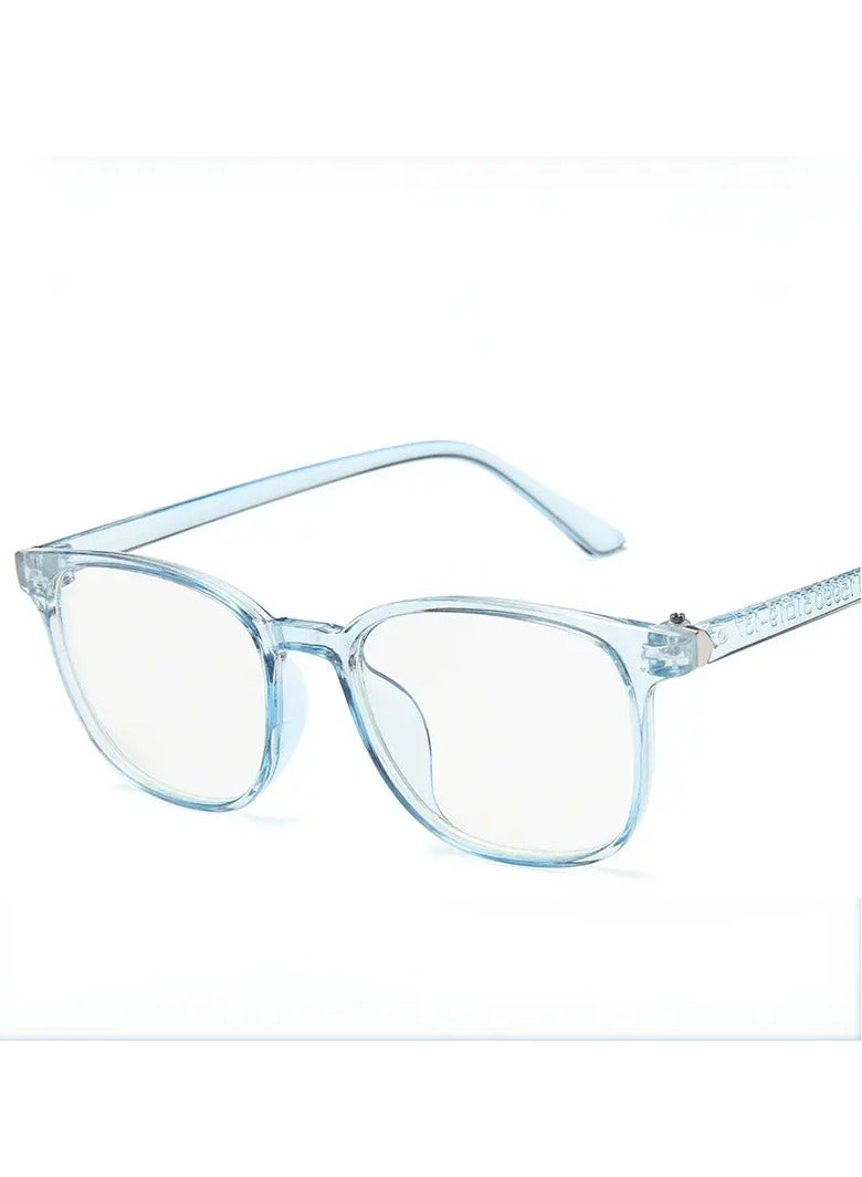 فيندو نظارات بإطار مربع - لون أزرق شفاف. - Image 1