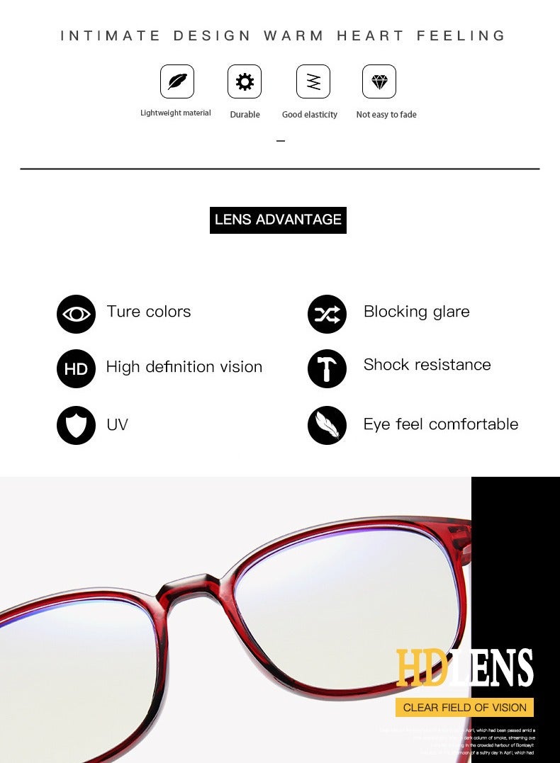 فيندو نظارات بإطار مربع - لون أزرق شفاف. - Image 5