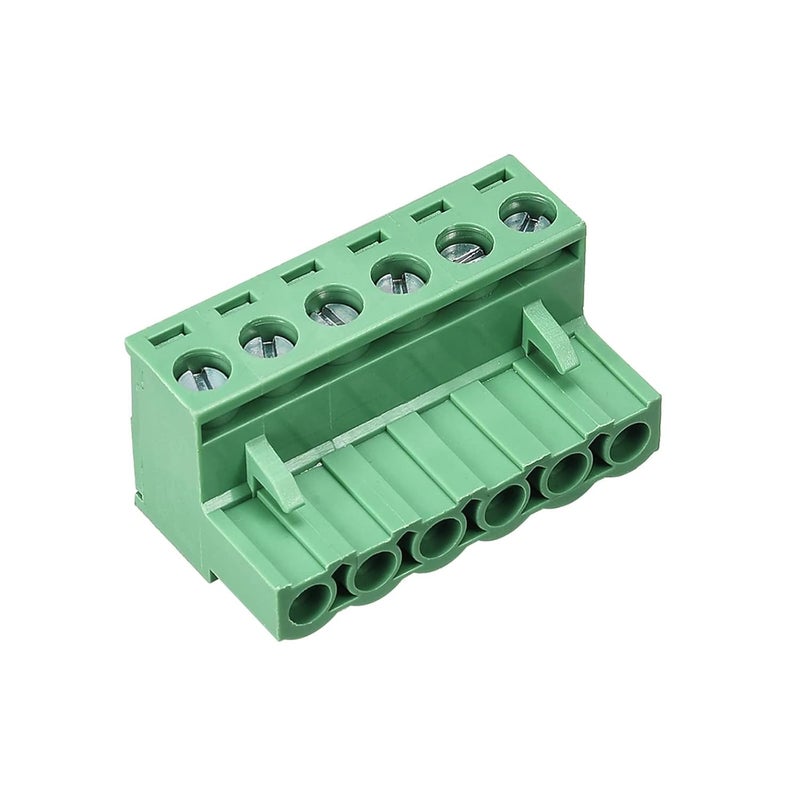 Cermant 10 قطع من موصل كتلة طرفية لولبية قابلة للتوصيل بزاوية PCB بمسافة 5.08 مم و6 أسنان، مقبس تثبيت على اللوحة DIY (10 قطع 6 أسنان) - Image 2