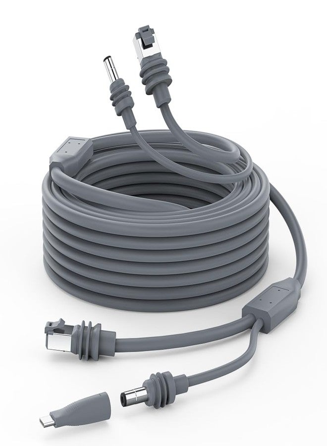 XTAR Starlink Mini Cable 2 in 1, 16.4FT/5M DC/USB C Charging + RJ45 Ethernet Cable for Starlink Mini Power Supply Waterproof - Image 1