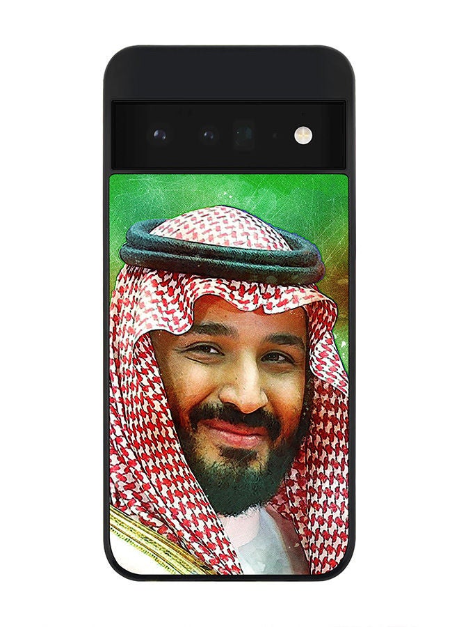 Stylizedd حافظة حواف سوداء متينة لجوجل بيكسل 6 برو 5G، حافظة رفيعة، حافظة مرنة من المطاط، حواف مضادة للسقوط، غلاف TPU جل رقيق - HH محمد بن سلمان - Image 1