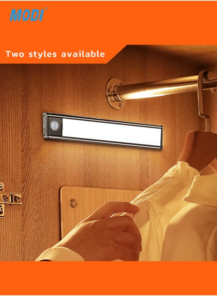 MODI LED Magnetic Cabinet Light – Motion Sensor Rechargeable Aluminum Night Lamp for Kitchen, Bedroom & Staircase - Image 1