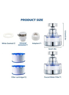 RATSAW Sink Filter Bathroom Water Filtration Cartridge with 2 pcs PP Cotton Filtration for Kitchen Tap Filter Removable Sink Faucet Filter Cartridge Element for Home Kitchen Bathroom  - Image 2