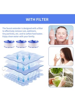 RATSAW Sink Filter Bathroom Water Filtration Cartridge with 2 pcs PP Cotton Filtration for Kitchen Tap Filter Removable Sink Faucet Filter Cartridge Element for Home Kitchen Bathroom  - Image 3