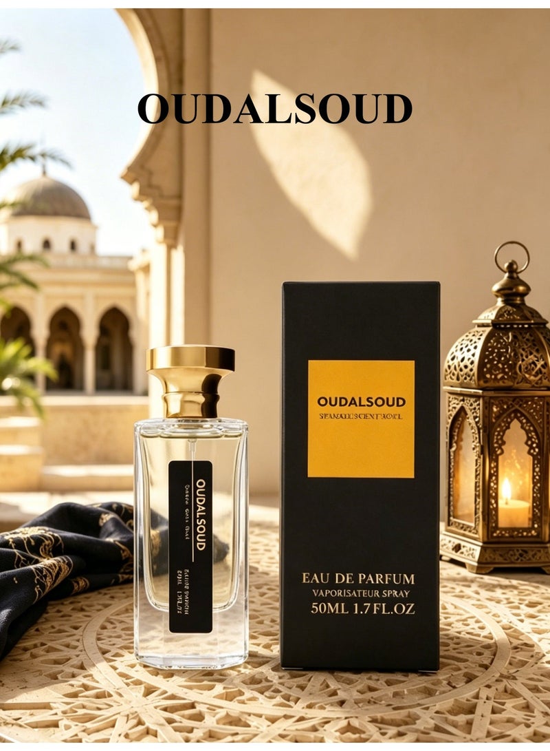أود أل سعود عطر "Desert Golden Eagle" (أو دو بارفان) 50 مل / تركيز عطري 25% / عطر شرقي خشبي للرجال والنساء / هدية مثالية لرمضان وعيد الحب - Image 1