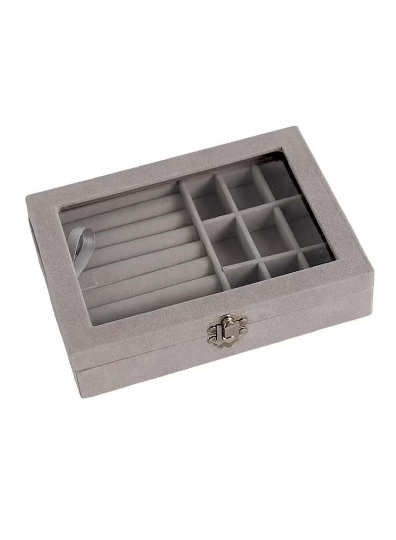 Shein Jewelry Organizer for Rings, Earrings, Necklaces - Jewelry Box, Travel Jewelry Bag for Women, Jewelry and Accessories Storage Organizer - Silver - Image 3