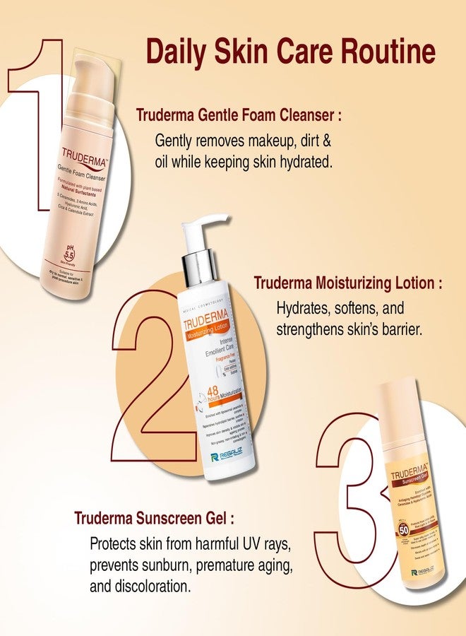 Regaliz Truderma Gentle Foam Cleanser | With Ceramides, Hyaluronic Acid, CICA & Calendula Extract | Gentle Foaming Face Wash for Sensitive, Dry & Normal Skin | 140 ml - Image 5
