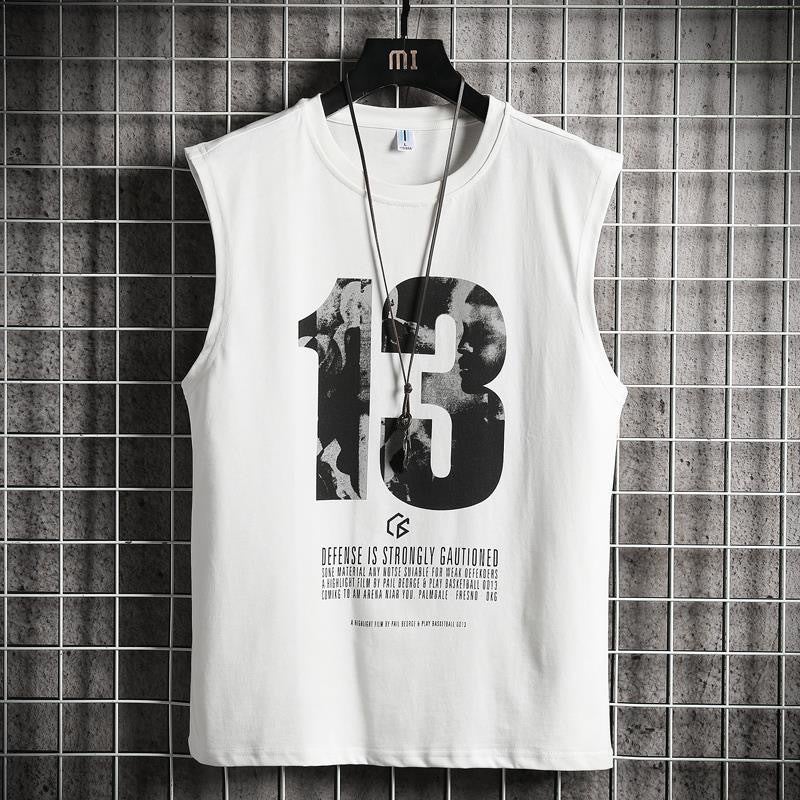 2021 New Mens ins Sports Vest No. 24 Jersey Sports Basketball Clothes Sleeveless T-shirt Horse Clip Shirt 24 white.  - Image 4
