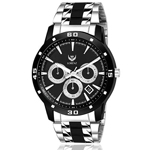 LORENZ Gift Set Combo of Men's Analogue Black Dial Watch & Blue Sunglasses | CM-3066SN-15 - Image 2