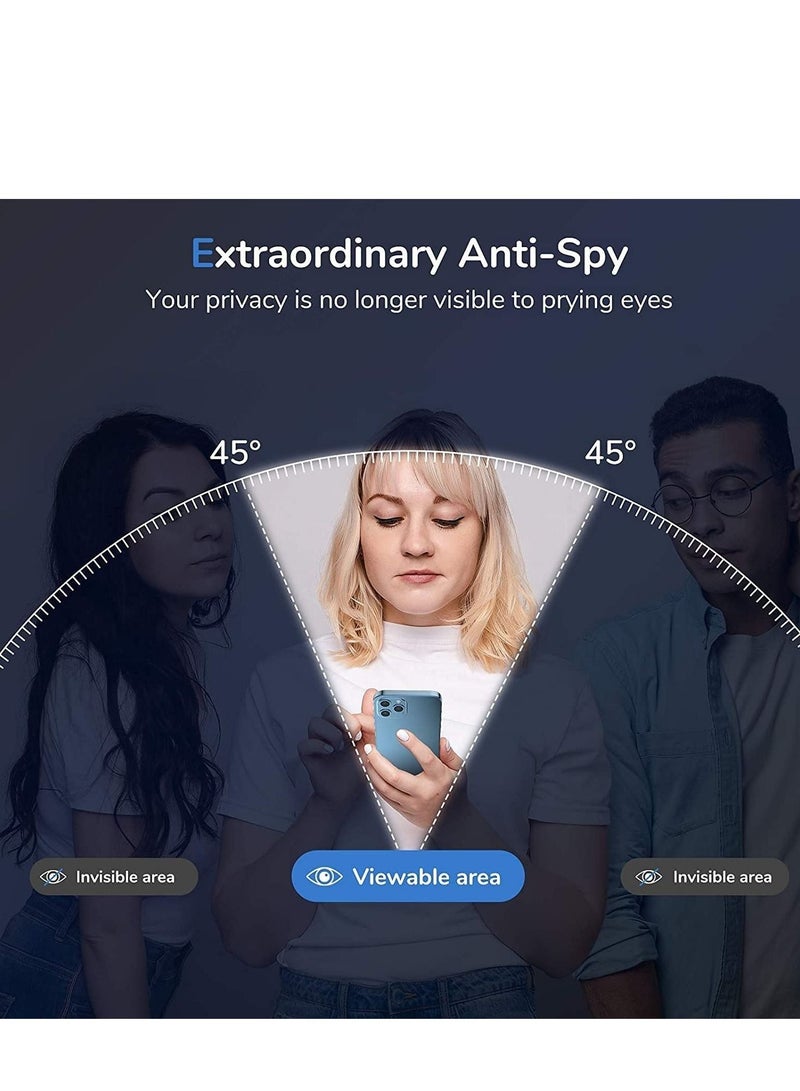 حماية شاشة الخصوصية لجهاز آيفون 14 بحجم 6.1 بوصة، زجاج مقسى مضاد للتجسس، عبوة من 2 - Image 3