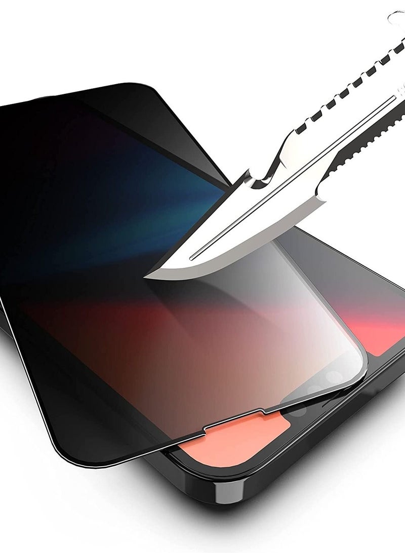 حماية شاشة الخصوصية لجهاز آيفون 14 بحجم 6.1 بوصة، زجاج مقسى مضاد للتجسس، عبوة من 2 - Image 2