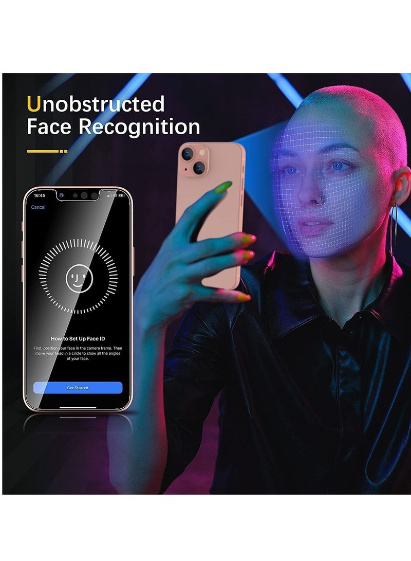 حماية شاشة الخصوصية لجهاز آيفون 14 بحجم 6.1 بوصة، زجاج مقسى مضاد للتجسس، عبوة من 2 - Image 4