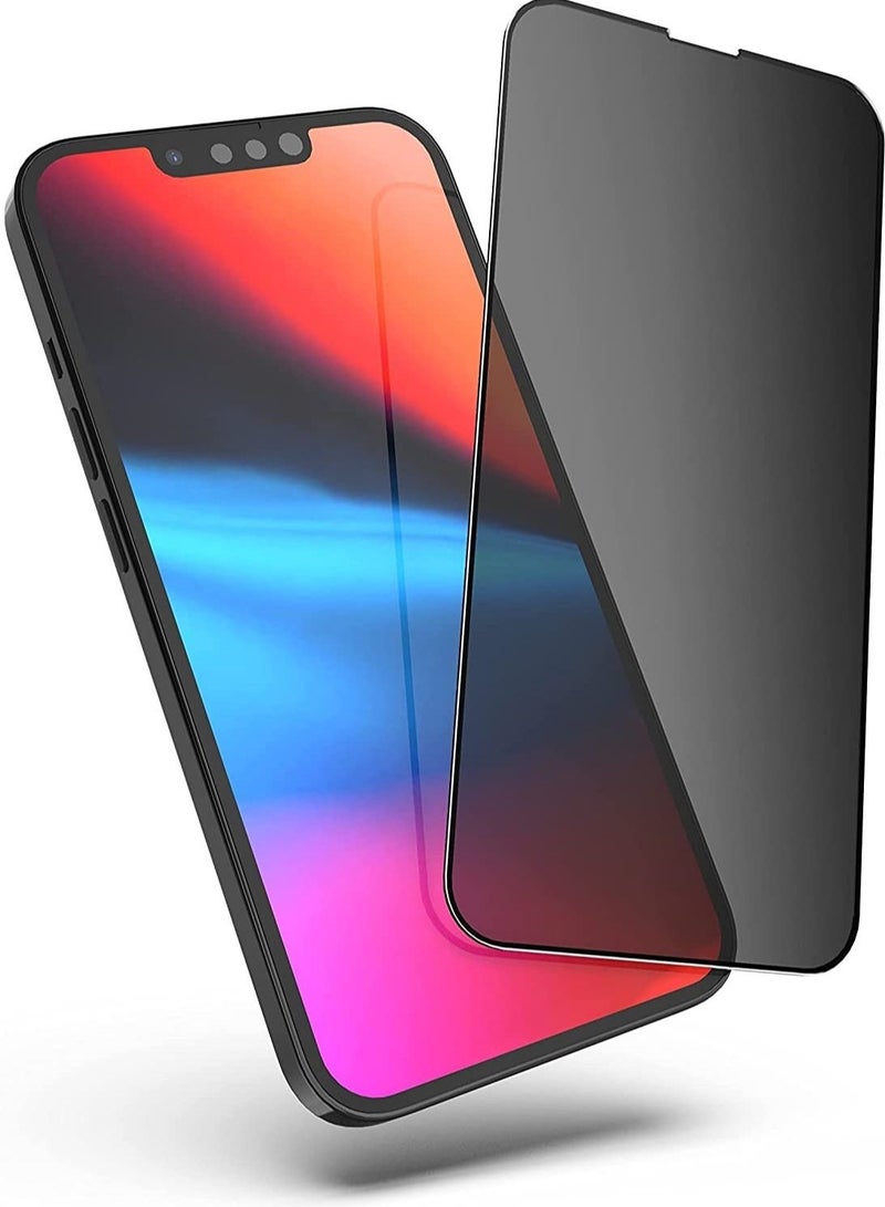 حماية شاشة الخصوصية لجهاز آيفون 14 بحجم 6.1 بوصة، زجاج مقسى مضاد للتجسس، عبوة من 2 - Image 1