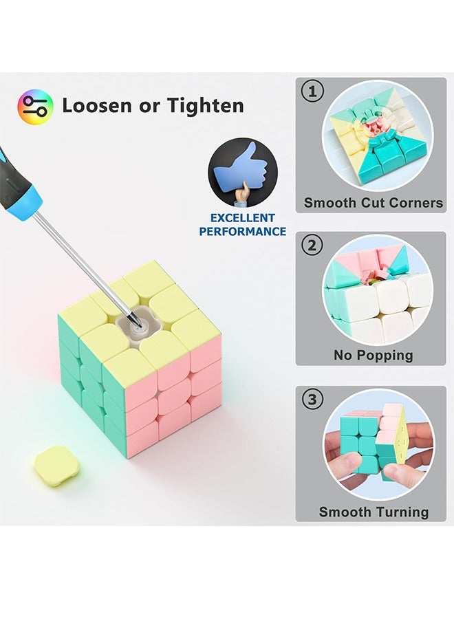 Speed Cube Set 5 Pack Rubik's Cube Game Twisted Puzzle Toy Adult Kids Gift –Smooth and Quick Puzzle Cube – Fun and Entertaining – Develops Motor Skills, Dexterity - Image 5