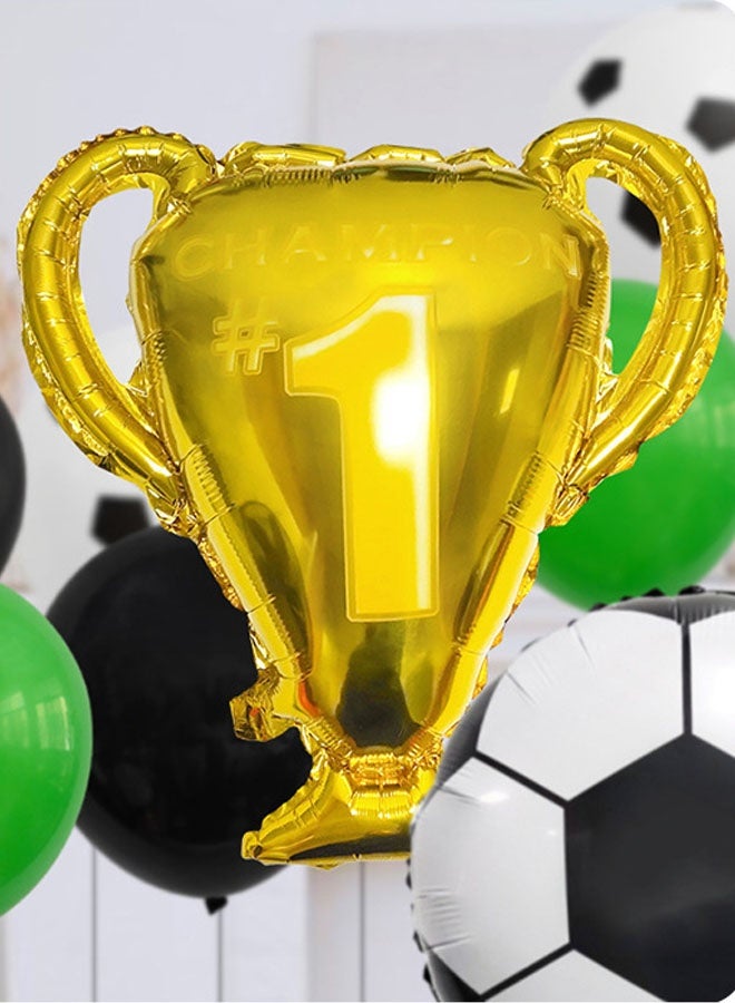 15-Pieces Sports Competition Celebration Event Birthday Party Decoration Balloon Set Football Theme Man Boy - Image 3