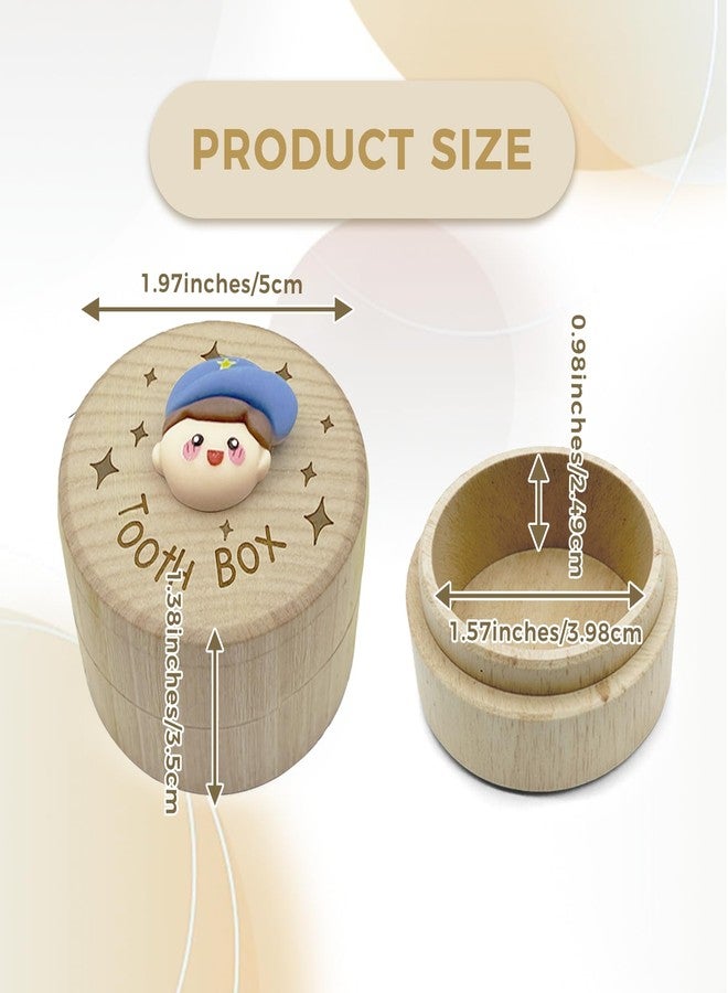 Baooery Tooth Fairy Box, 3D Tooth Box Keepsake Holder for Lost Tooth, 3D Carved Wooden Teeth Storage Box, Adorable Keepsake Box for Lost Baby Teeth (02) - Image 2