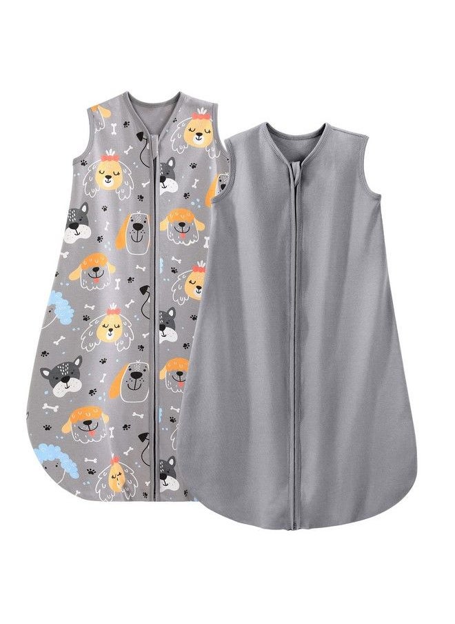 YOOFOSS - Baby Sleep Sacks 12 18 Months 2 Pack 100% Cotton 0.5 Tog Wearable Blanket Baby Sleeping Bag Unisex Comfortable Breathable Toddler Sleeping Sack - Image 1