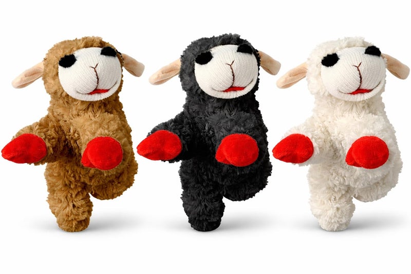 Multipet Mini Lamb Chop 6 Bundle Small Dog Toys White Black Brown Lambchop Squeaker Dog Pet Toy 6 Plush Small 3Pack Officially Licensed - Image 2