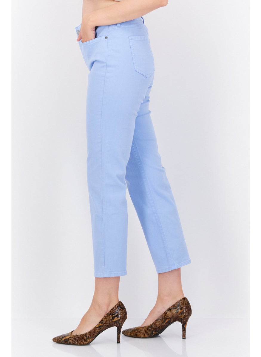 NYDJ - Women Straight Leg Ankle Denim Jeans, Blue - Image 1