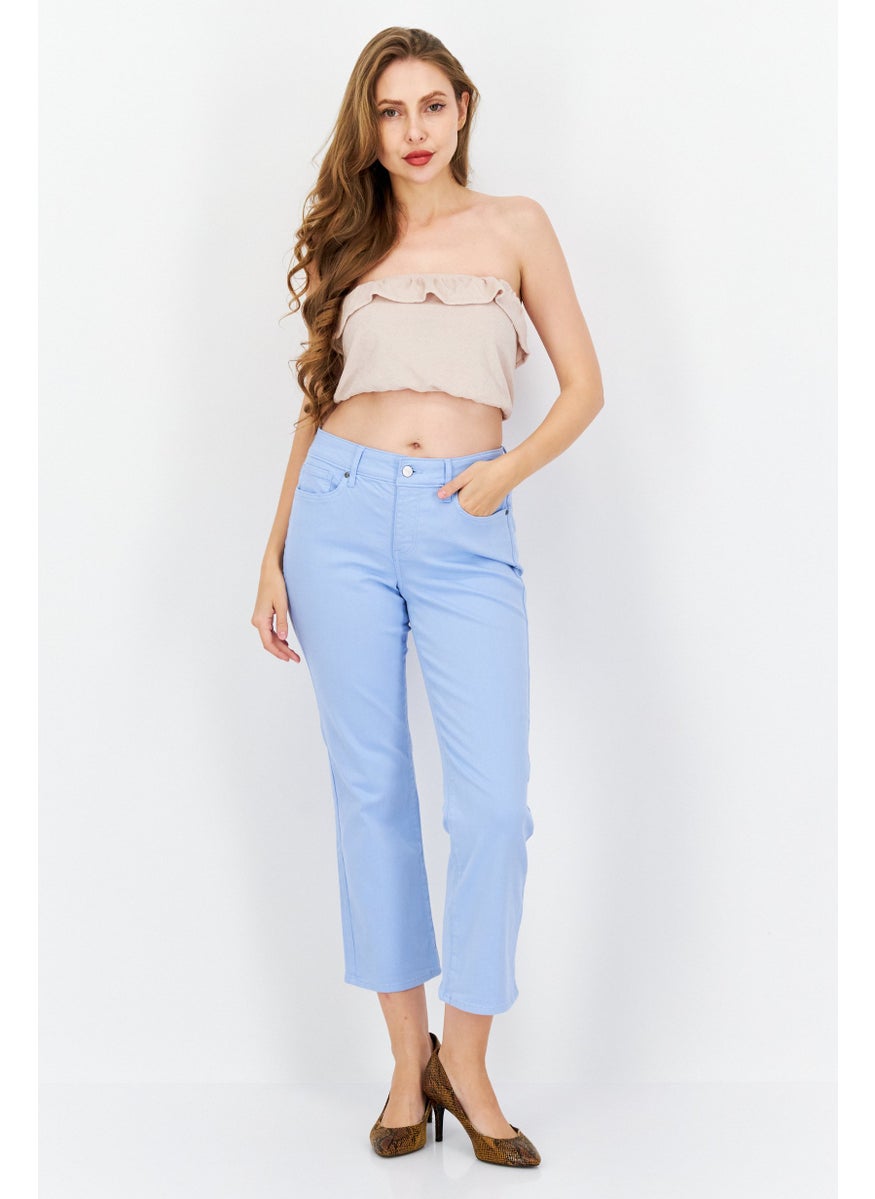 NYDJ - Women Straight Leg Ankle Denim Jeans, Blue - Image 1