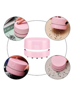 KASTWAVE Desktop Vacuum Cleaner, Rechargeable Diamond Painting Tools, for Spilled Diamonds 5D Diamond Painting Accessories, Mini Table Desktop Sweeper Organizer (Pink and Blue, with 2 Brushes)  - Image 5