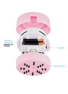 KASTWAVE Desktop Vacuum Cleaner, Rechargeable Diamond Painting Tools, for Spilled Diamonds 5D Diamond Painting Accessories, Mini Table Desktop Sweeper Organizer (Pink and Blue, with 2 Brushes)  - Image 2