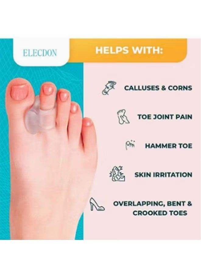 4 PCS Toe Spacers, Gel Applicator Toe Separators for Bunions, Correction of Crooked Foot Care Toe Splitter - Image 5