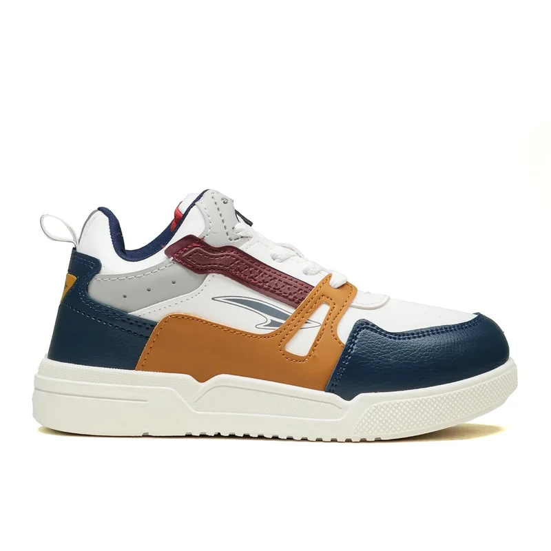 Asian Casual Sneakers for Men and Boys - White Navy Mustard