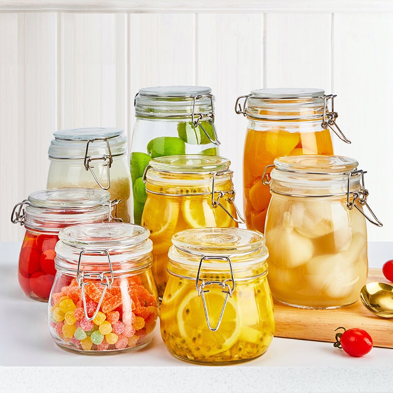 Glass Sealed Canister 1000ML Thick Durable Material - Airtight Moisture-proof Storage Jar - Versatile Preservation Container for Small Home Kitchens - Image 2