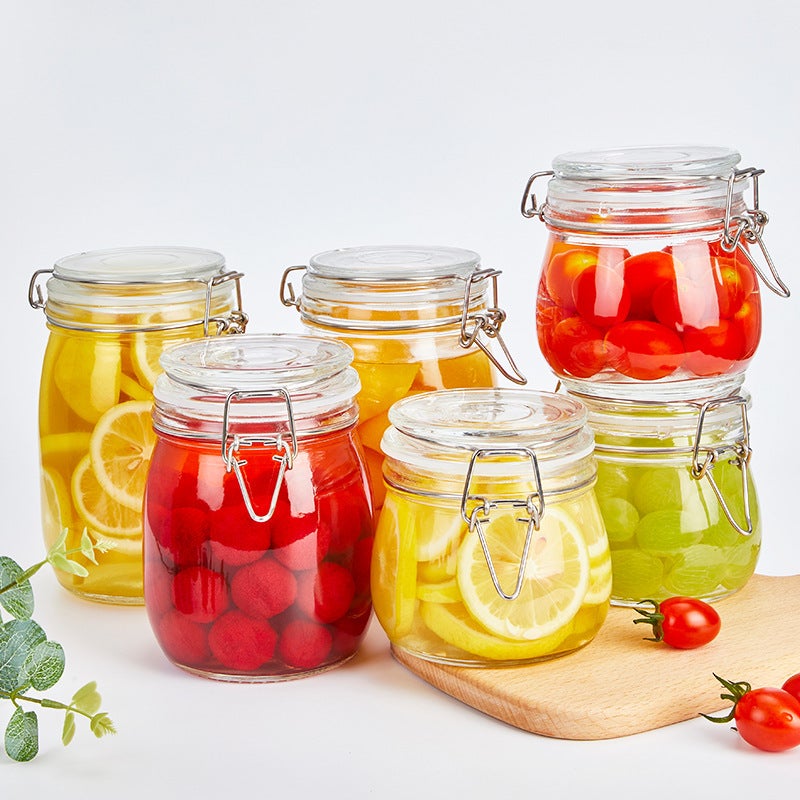 Glass Sealed Canister 1000ML Thick Durable Material - Airtight Moisture-proof Storage Jar - Versatile Preservation Container for Small Home Kitchens - Image 4