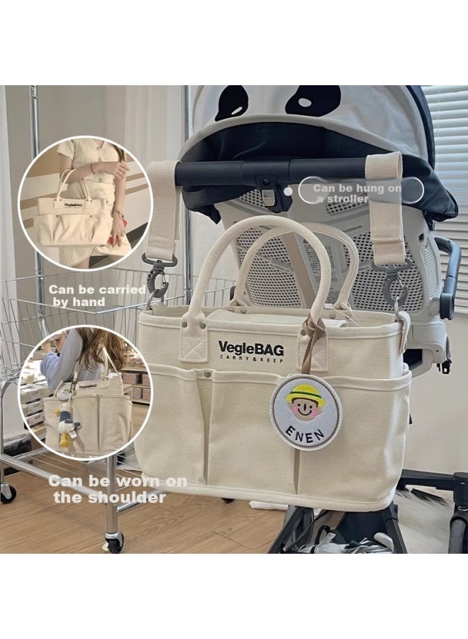 Fenye Fengye Mommy Bag Maternal And Child Outing Lightweight High-Value Handheld Mommy Bag Maternal And Child Bag Crossbody Lightweight Bag - Beige - Image 3